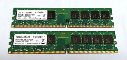 Swissbit ddr2 ram - ram, (2x2gb