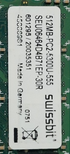 للر512MB-PC2-5300U-555swiss
